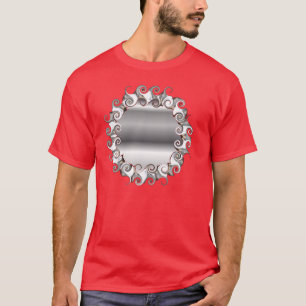 Camiseta Espelho extravagante de prata