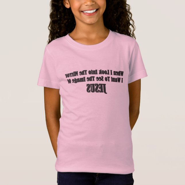 Camiseta Espelho Reflexo para meninas (Frente)