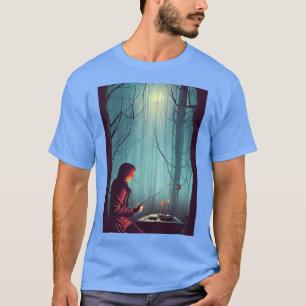 Camiseta Espelhos de bruxaria AI Trabalho de arte