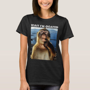 Camiseta Espera, sou Deus, macaco pensativo engraçado, meme