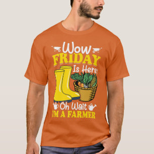 Camiseta Espera, sou um Farmer Engraçado, Fazenda Trator Gr