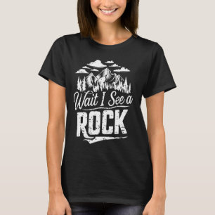 Camiseta Espera, Vejo Uma Geologia Engraçada E Ciência Geol