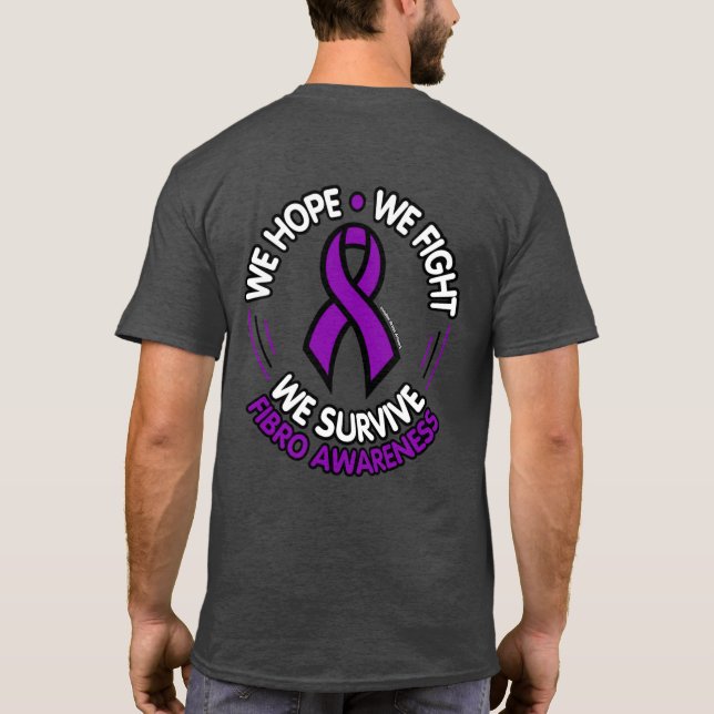 Camiseta ESPERAMOS LUTAR CONTRA SOBREVIVER...Fibro (Verso)