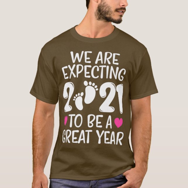 Camiseta Esperamos Que 2021 Seja Excelente Ano De Pai Da Mã (Frente)
