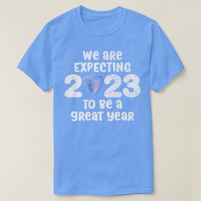 Camiseta Esperamos que 2023 seja um Excelente de ano engraç (Frente do Design)
