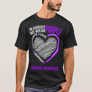 Camiseta Esperamos que em agosto Vistamos a sobredosagem ro