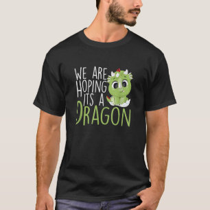 Camiseta Esperamos que seja um Dragão Bebê Anunciando Engra
