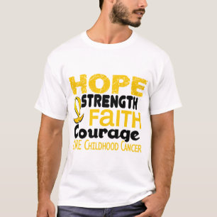 Camiseta ESPERANÇA 3 da consciência do cancer da infânci