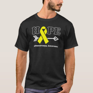 Camiseta Esperança Adenosarcoma Consciência Fita Amarela