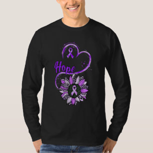 Camiseta Esperança Alzheimer: consciência Roxo Fita de Gira