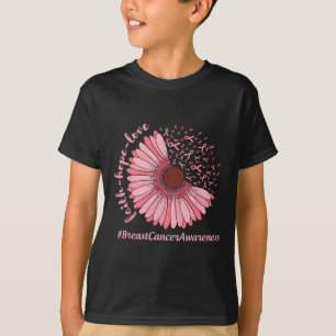 Camiseta Esperança ama Fita de Girassol Sensibilização para