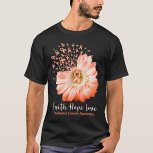 Camiseta Esperança amor, conscientização da leucemia laranj