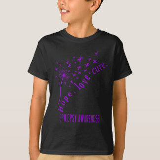 Camiseta Esperança amor Cura Consciência da Epilepsia T