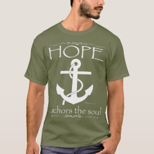 Camiseta Esperança ancora os homens cristãos sãos a fé