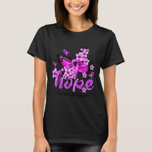 Camiseta Esperança Borboleta Roxa Sensibilização para a Sob