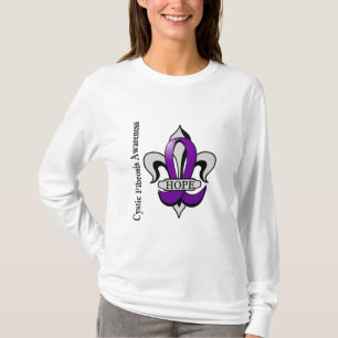 Camiseta Esperança da fibrose cística da flor de lis