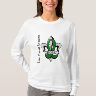 Camiseta Esperança da infecção hepática da flor de lis