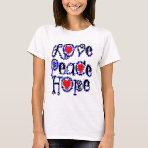 Camiseta esperança da paz do amor