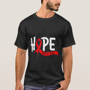 Camiseta Esperança de Aids Fita Vermelha Dia Mundial de Aid