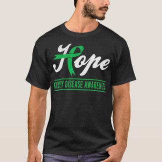 Camiseta Esperança de consciência da doença renal Mês Faixa