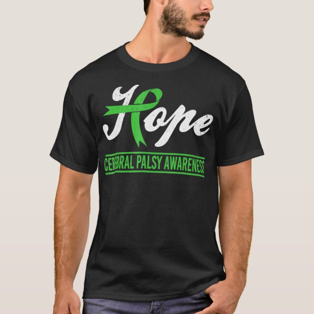 Camiseta Esperança de consciência paralela cerebral Mês CP  (Frente)