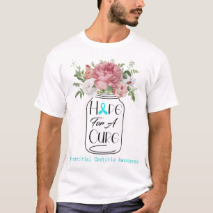 Camiseta Esperança De Flor Para Uma Cistite Intersticial Cu