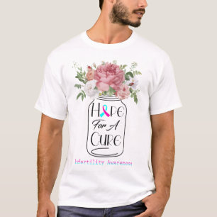 Camiseta Esperança De Flor Para Uma Consciência Da Infertil