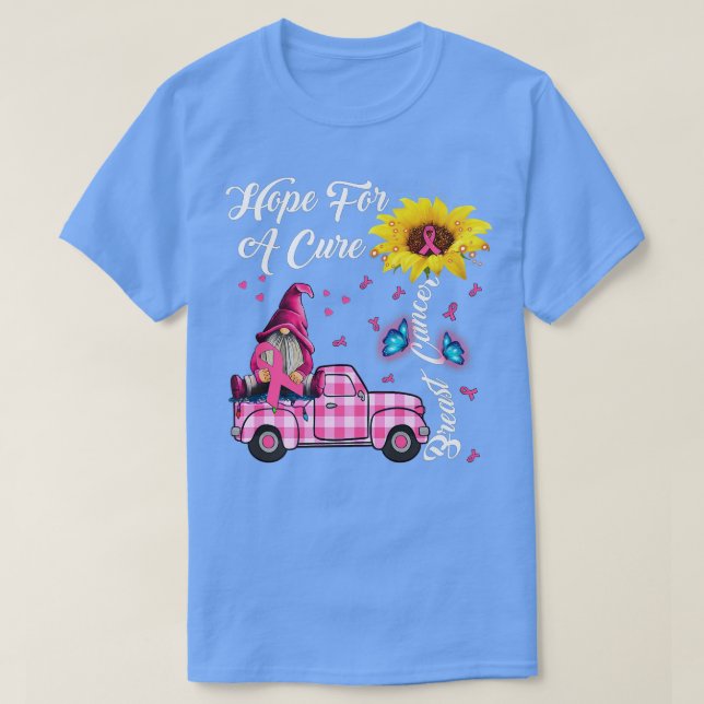 Camiseta Esperança De Girassol Por Uma Consciência Do Cance (Frente do Design)