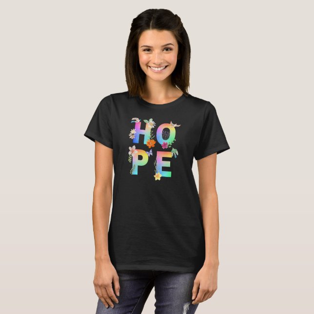Camiseta Esperança de inspiração motivacional artística pos (Frente Completa)