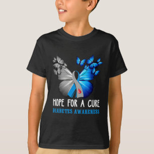 Camiseta Esperança De Uma Cura Diabetes Sensibilização Para