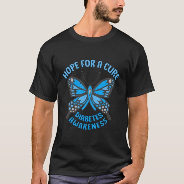 Camiseta Esperança De Uma Sensibilização Para A Diabetes Ti (Frente)