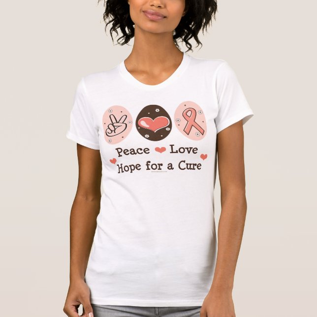 Camiseta Esperança do amor da paz para uma camisola de (Frente)