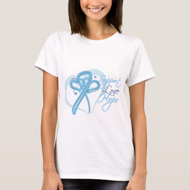 Camiseta Esperança do amor do apoio - cancro da próstata (Frente)