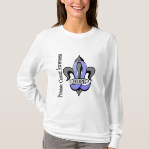Camiseta Esperança do cancro da próstata da flor de lis