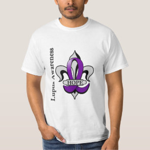 Camiseta Esperança do lúpus da flor de lis