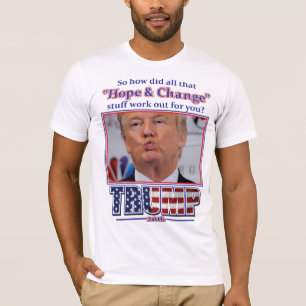 Camiseta Esperança e mudança do trunfo