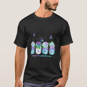 Camiseta Esperança Hidrangea Flor Borboleta Suicídio Preven