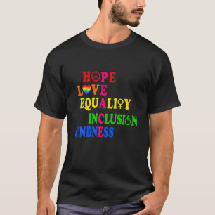 Camiseta Esperança igualdade de amor inclusão bondade Paz H