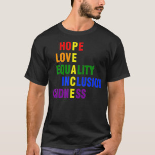 Camiseta Esperança igualdade de amor inclusão bondade Paz L