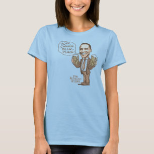 Camiseta Esperança, mudança, cerveja… Paz Barack Obama