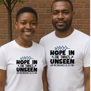 Camiseta Esperança nas coisas Invisíveis - Rom 8:25 Unisex
