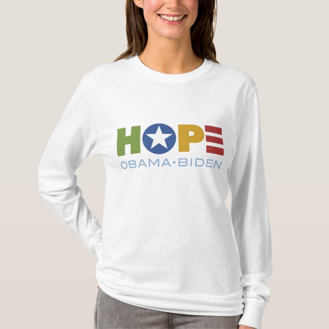 Camiseta ESPERANÇA Obama Biden (Frente)