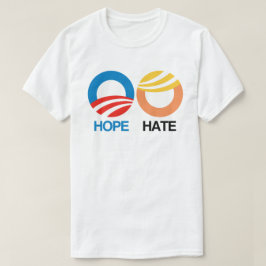 Camiseta ESPERANÇA (Obama) vs. ÓDIO (Trump)