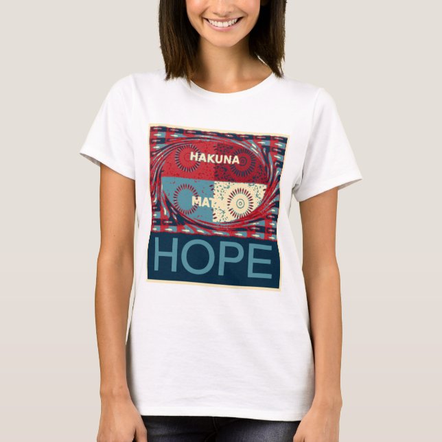 Camiseta Esperança pacífica: Um Design Calmante Hakuna Mata (Frente)