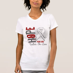 Camiseta Esperança para meu câncer pulmonar da cunhada
