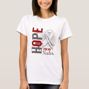 Camiseta Esperança para meu câncer pulmonar da irmã