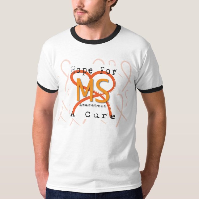 Camiseta Esperança para uma cura - consciência do MS (Frente)
