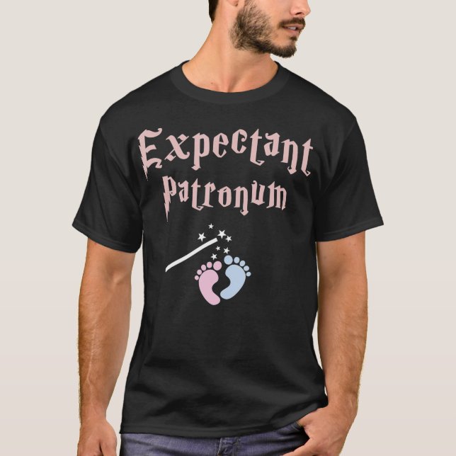 Camiseta Esperança Patronum Engraçado Mamãe Gravidez (Frente)
