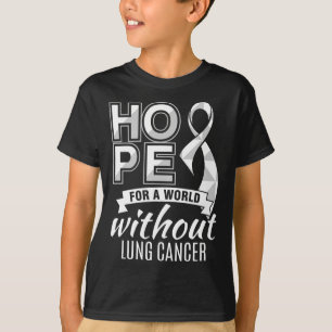 Camiseta Esperança por um mundo sem câncer de pulmão