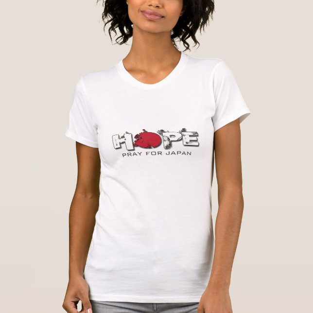 Camiseta ESPERANÇA - Pray para Japão (Frente)